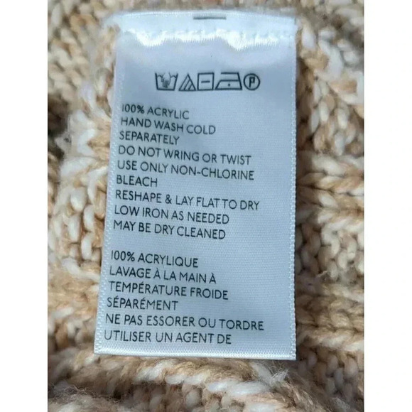 Urban Outfitters Women's Tan‎ Long Sleeve Turtleneck Cropped Sweater Size Large - Picture 6 of 6